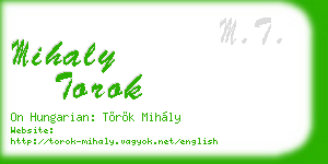 mihaly torok business card